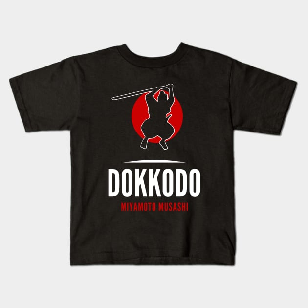 The Warrior's Code Miyamoto Musashi - Dokkodo  V.2 Kids T-Shirt by Rules of the mind